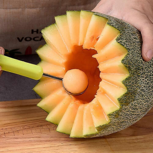 Melonenausstecher, 4-teilig, Edelstahl, Obstschnitzwerkzeug, Kernentferner 1