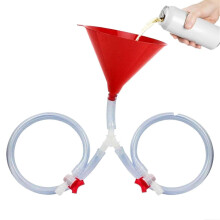 Válvula de sellado para embudo de cerveza - Manguera reutilizable a prueba de salpicaduras para beber, juegos de fiesta de doble tubo, barbacoas