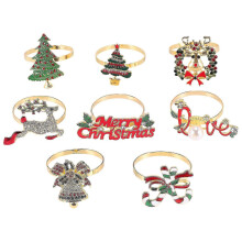 Christmas Napkin Rings - Set 8 Napkin Holder Rings Holiday Christmas Table Elk Na Photo Color