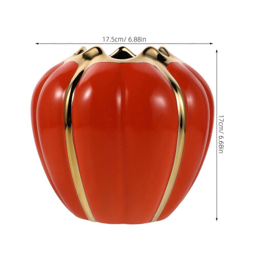 Ceramic Utensil Holder for Storage Use Pumpkin Design 1