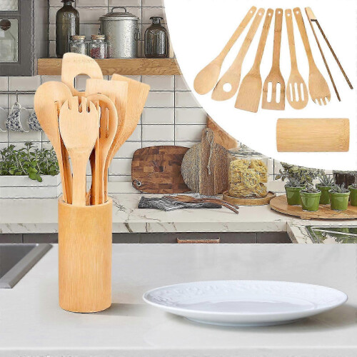 Eight Piece Set Cooking Spatulas Spoons Non Stick Pot Spatulas Kitchen Tools Long Handle EEE 2025 1