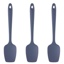 3-teiliges Set Silikonspatel, schwarz, hochbeständiger Gummispatel, Küchenspatel zum Kochen und Backen