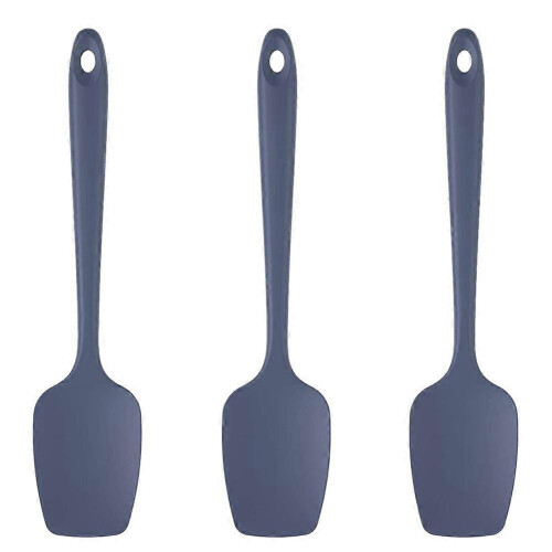 3 Pcs Silicone Spatula Black High Resistant Rubber Spatula Cooking Baking Kitchen Spatula