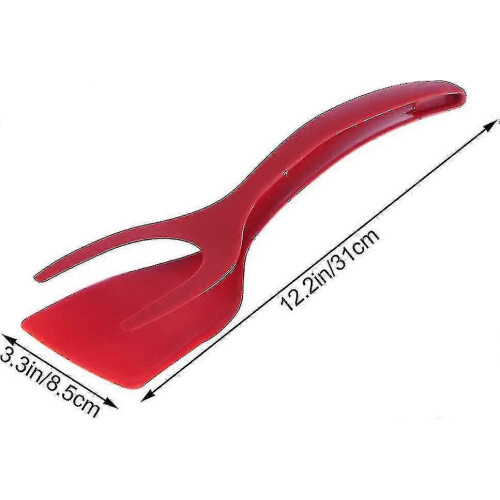 2-in-1 Ant Grip And Flip Scr Omelette Turner Ing Tools (red) PXCL 1