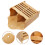Kitchen Utensil Holder Bamboo for Chopstick Storage 1 Piece Beige 5