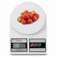Digitale Küchenwaage 10 kg (22 lb) Edelstahl, Messbereich oz/g | Batteriebetrieben, weiß