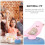1pc Kitchen Timer Manual Cooking Timer Cartoon Mechanical Wind Up Timer Alarm Clock Pink 5