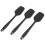3 Pcs Silicone Spatula Black High Resistant Rubber Spatula Cooking Baking Kitchen Spatula 3