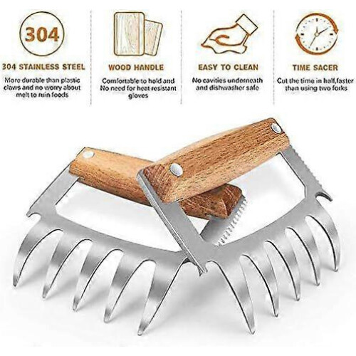 Meat Claws, Pulled Pork Shredders, Lift & Grip & Pull & Shred Barbecue Forks, Lockable 2