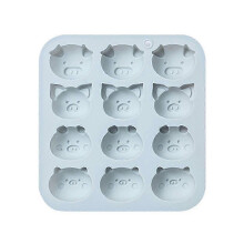 Pig Shape Sugar Chocolate Fondant Mold Diy Baking Manual Glue Dripping Mold
