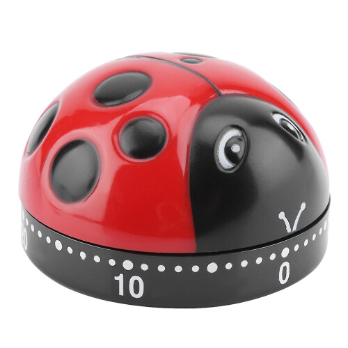 Lsaardth Kitchen Timer -Ladybug Kitchen Timer 60 Minutes Timer Wind-Up Timer Kitchen Cooking Timer