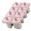 DIY-Eiswürfelform mit 8 Fächern in Rosa mit Deckel für Saftschokolade 1