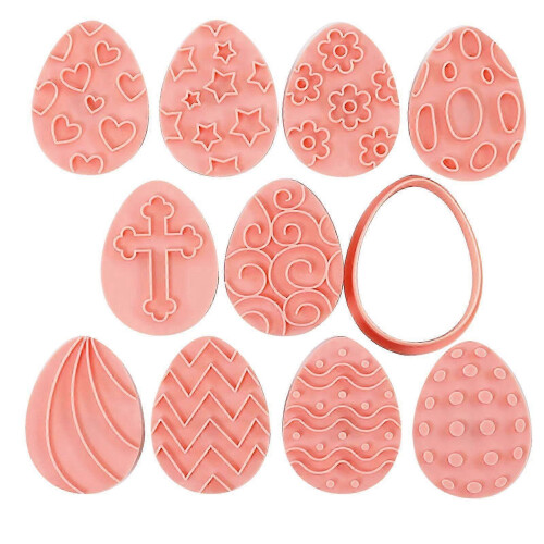 10Pcs/Set Cartoon Biscuit Molds Cookie Cutters Biscuit Molds Plastic Cookie Stamps Cookie Tools