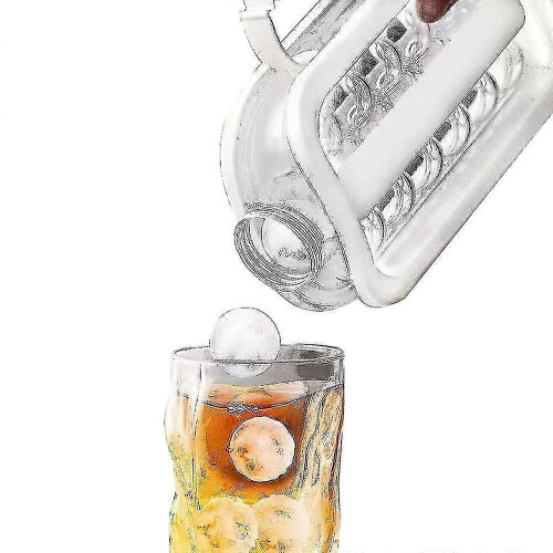 Ice Cube Molds 2 In 1 Portable Ice Cube Trays Ice Ball Maker Kettle Pink 2