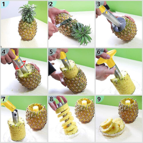 Pineapple Corer, Thicker Blade] Pineapple Corer Remover, Stainless Steel Core Remover Kitchen 2
