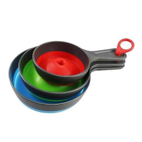 Imbuto staccabile in gomma e plastica per alimenti, pieghevole, a bocca larga, con foro per appendere.