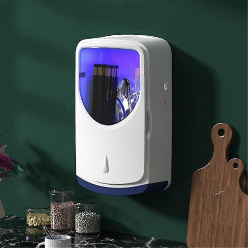 Kitchenware Mall Wall-Mounted Spoon Chopstick Box Sterilizer Blue 2