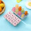 DIY-Eiswürfelform mit 8 Fächern in Rosa mit Deckel für Saftschokolade 4