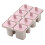 DIY-Eiswürfelform mit 8 Fächern in Rosa mit Deckel für Saftschokolade 2