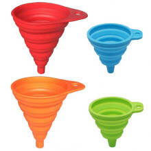 Juego de 4 embudos plegables de silicona, pequeños y grandes, utensilios de cocina SZRH AV
