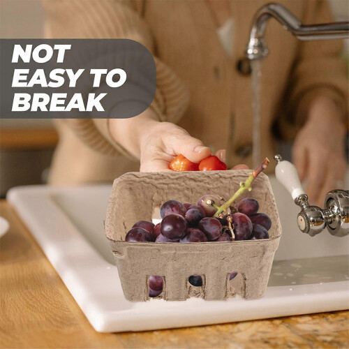 10 Stück Beerenkorb-Papiertablett Haushalts-Snackbehälter Gemüseverpackungshalter 2