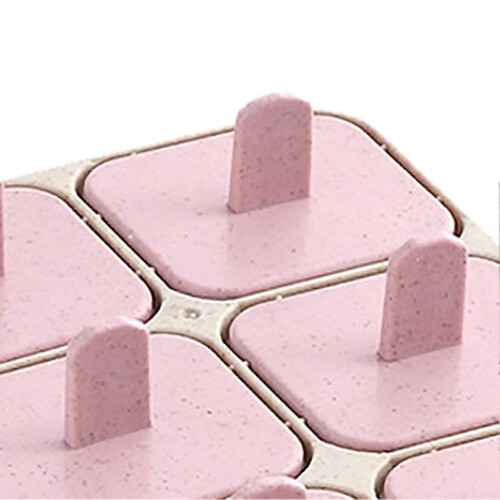 DIY-Eiswürfelform mit 8 Fächern in Rosa mit Deckel für Saftschokolade 2