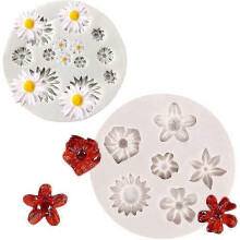 DIY Daisy Fudge Silicone Mold Ice Cube Tray Kitchen Supplies 2 Pieces