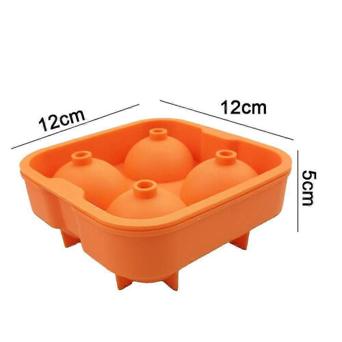 Ice Cube Mold Circle Ice Cube Tray ,for Whiskey Cocktails,easy Reusable orange 1