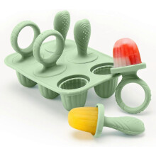 1pc Mini BPA-Free Silicone Ice Lolly Moulds Kit Moulds Sticks, (-40C 230C), Baby Food Safe (Green)