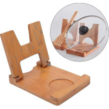 Pot Lid Holder Bamboo Pot Lid Holder Foldable Lid Rack Kitchen Utensil Rack