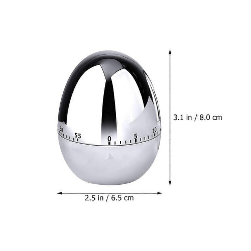 Mechanical Egg Timer Kitchen Timer for Cooking 2Pcs Stainless Steel 1