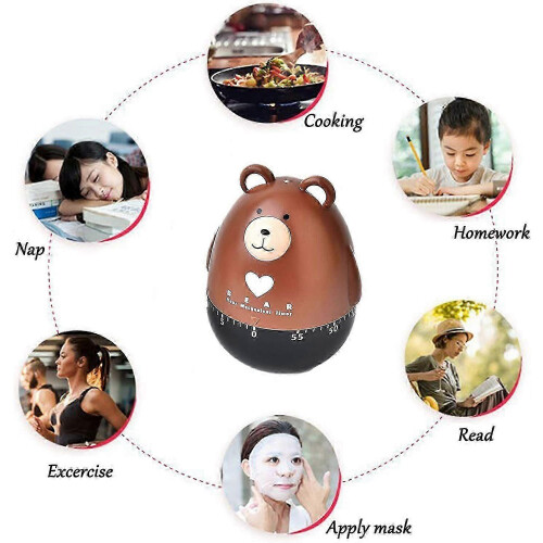 Mini Rotary Timer, Rotary Timer, Kitchen Timer, Manage Timers, Cartoon Animal Timer Boiling Eggs, C 1