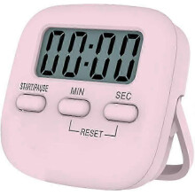 Dww Digital Kitchen Timers Magnetic Timer, Large LCD Screen, Back Stand, Hanging Hole Study, Pink