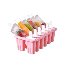 Ice Cream Mold With Stick Mini Ice Cream Mold Food Grade Silicone Diy Reusable Pink
