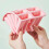 Eisform mit Stiel, Mini-Eisform aus lebensmittelechtem Silikon, wiederverwendbar, rosa 3