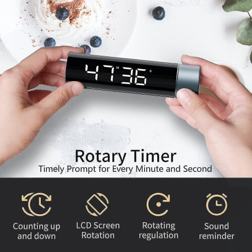 kitchen Timer, Digital Kitchen Timer, Hd Lcd Kitchen Timer Rotary Knob Setting Baking, Baking, Stud 1