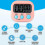 Magnetic Kitchen Timer Clock Digital Visual Timer Bright Display Count-down Stopwatch Pink 2