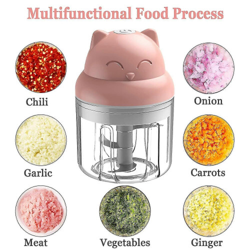 Baby Food Processor Electric Wireless Mini Garlic Vegetable Chopper Meat Grinder 250ML 2