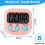 Magnetic Kitchen Timer Clock Digital Visual Timer Bright Display Count-down Stopwatch Pink 3