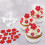 Pxcl Set 4 Flower Cookie Cutters Pusher, Sugar Paste Cookie Cookie Cutter, Plastic, White, 25 Mm 4