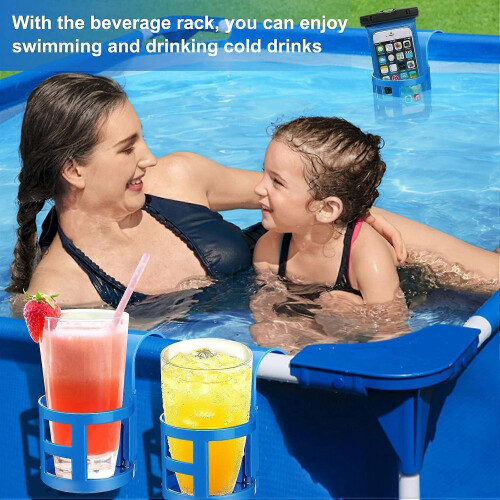 Plastic Water Cup, Hanging Holder Above Ground Pool Drinks Beer Shelf Rack, Drinks Beer Shelf Gift 1