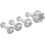 Pxcl Set 4 Flower Cookie Cutters Pusher, Sugar Paste Cookie Cookie Cutter, Plastic, White, 25 Mm 5