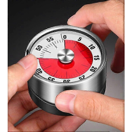 Kitchen Timer White Kitchen Magnetic Time Manager Stainless Steel Rotating Kitchen Timer Countdown 2