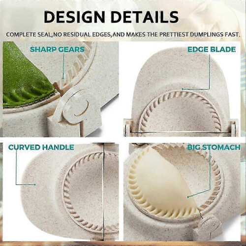 Empanada Maker Press, 6 Inch Large Dumpling Maker Set with Dough Cutter, Dumpling Mold Set for Beige 2