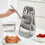 Three-Layer Draining Storage Box for Kitchen Utensils,White & Gray 4