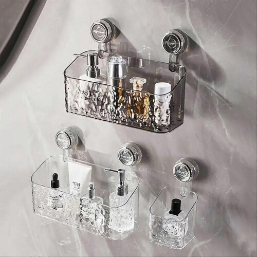 1PCS Rotating Suction Cup Storage Rack Bathroom Non Perforated Wall Mounted Organizing Storage B L 1
