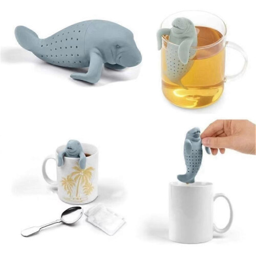 Silicone Manatee Strainer Manatee Fish Design Tea Strainer Design Leak Tea Tea Set Tea Accessories 2