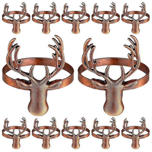 18 ronds de serviette cerf pour Noël - Décoration de table de Noël