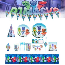(10x Knife)Pjmask Kids Birthday Party Supplies Tableware Decoration Plates Cups Cartoon
