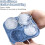 Silicone Ice Cube Mold, Ice Cube Tray Lid, Ice Ball Ice Cube, 3 Packs Large Ice Cube Tray (Blue) 3